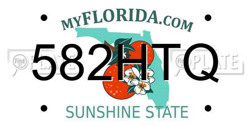 582HTQ Florida License Plate