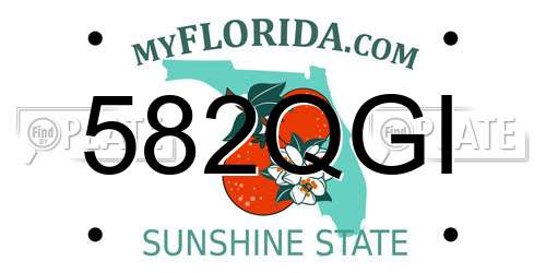 582QGI Florida License Plate
