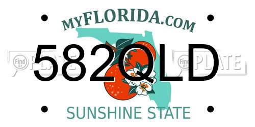 582QLD Florida License Plate