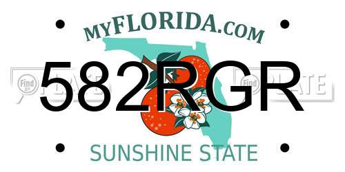 582RGR Florida License Plate