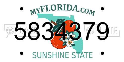 5834379 Florida License Plate
