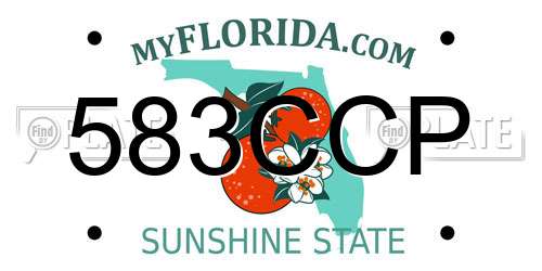 583CCP Florida License Plate