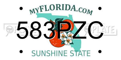 583PZC Florida License Plate