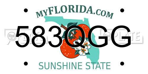 583QGG Florida License Plate