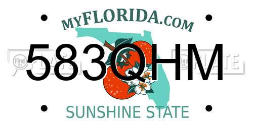 583QHM Florida License Plate