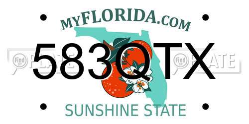 583QTX Florida License Plate