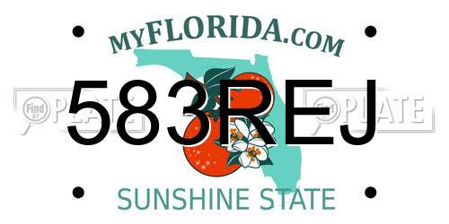583REJ Florida License Plate
