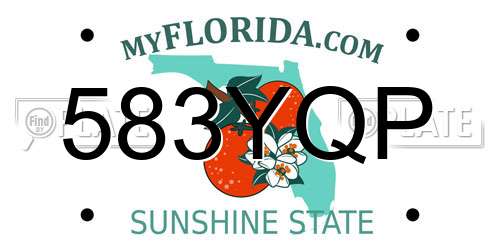 583YQP Florida License Plate