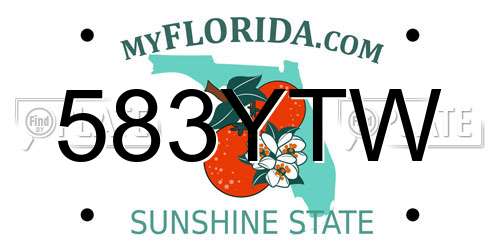 583YTW Florida License Plate