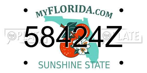 58424Z Florida License Plate