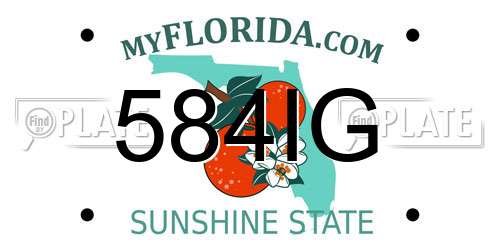 584IG Florida License Plate