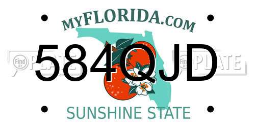 584QJD Florida License Plate