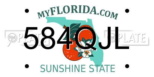 584QJL Florida License Plate