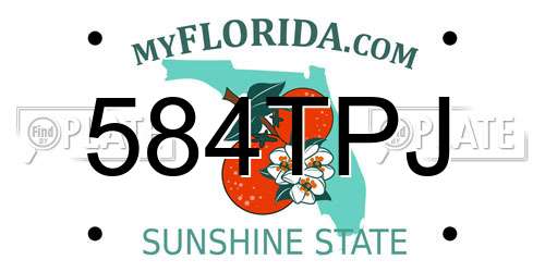 584TPJ Florida License Plate