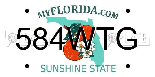 584WTG Florida License Plate