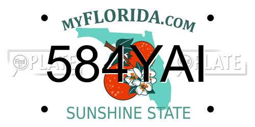 584YAI Florida License Plate
