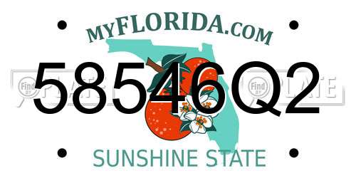 58546Q2 Florida License Plate