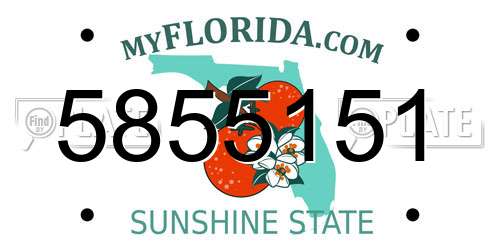 5855151 Florida License Plate