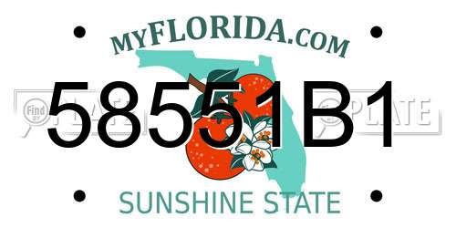 58551B1 Florida License Plate