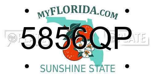 5856QP Florida License Plate