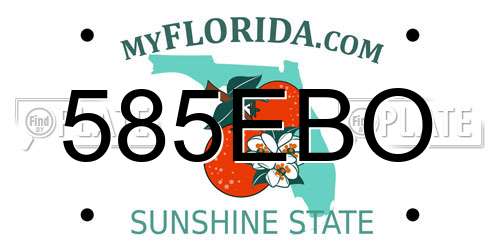 585EBO Florida License Plate