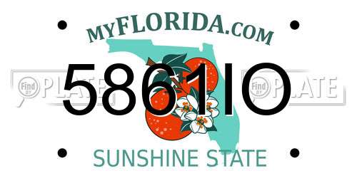 5861IO Florida License Plate