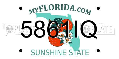 5861IQ Florida License Plate