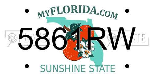 5861RW Florida License Plate