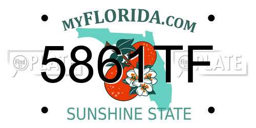 5861TF Florida License Plate