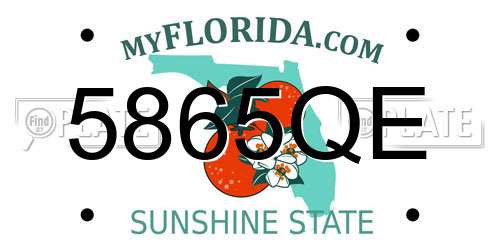5865QE Florida License Plate