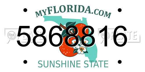 5868816 Florida License Plate