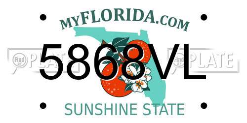 5868VL Florida License Plate