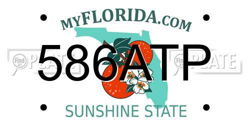 586ATP Florida License Plate