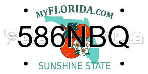 586NBQ Florida License Plate