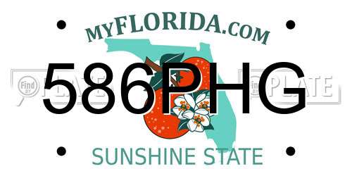 586PHG Florida License Plate
