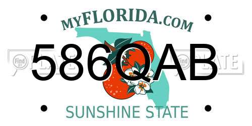 586QAB Florida License Plate