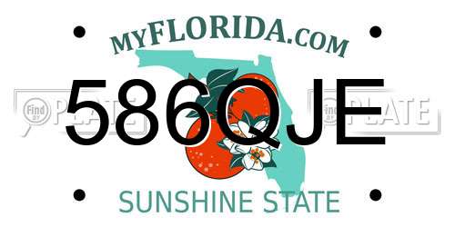 586QJE Florida License Plate