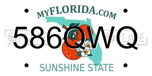 586QWQ Florida License Plate