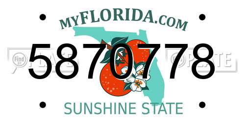 5870778 Florida License Plate