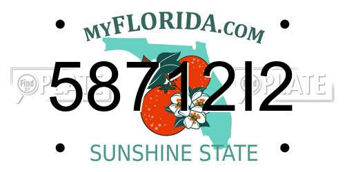 58712I2 Florida License Plate