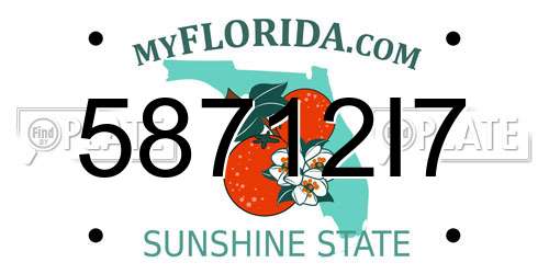 58712I7 Florida License Plate