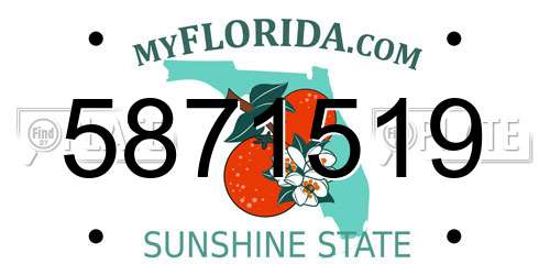 5871519 Florida License Plate