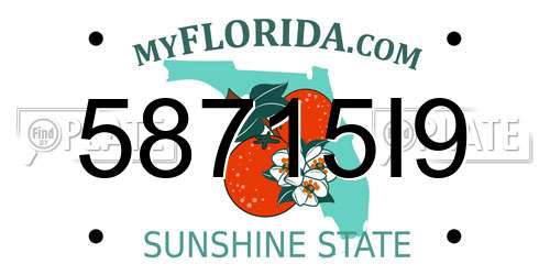 58715I9 Florida License Plate
