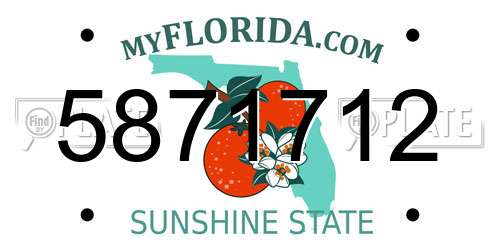 5871712 Florida License Plate