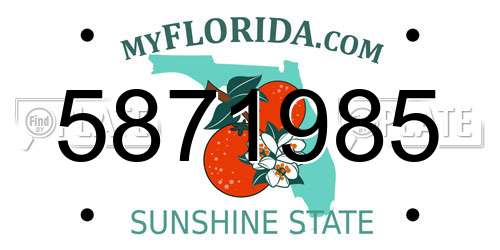 5871985 Florida License Plate