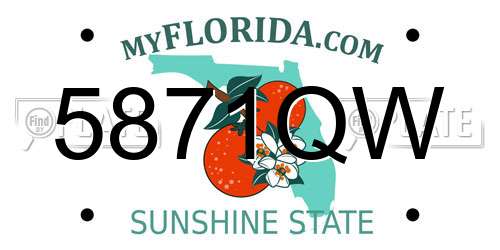 5871QW Florida License Plate
