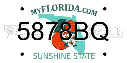 5878BQ Florida License Plate