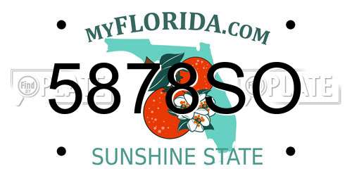 5878SO Florida License Plate