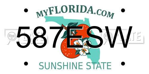 587ESW Florida License Plate