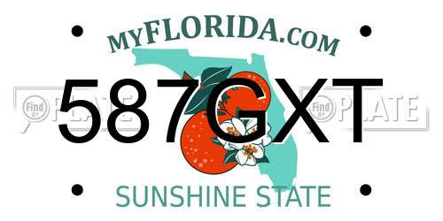 587GXT Florida License Plate